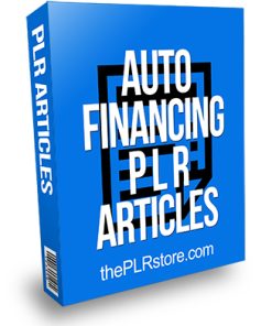 Auto Financing PLR Articles