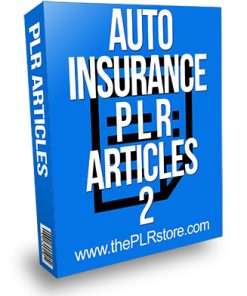 Auto Insurance PLR Articles 2