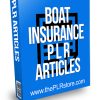 Boat Insurance PLR Articles