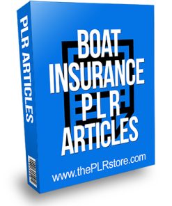 Boat Insurance PLR Articles