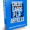 Credit Cards PLR Articles