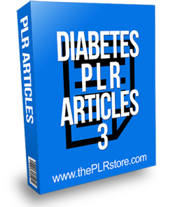 Diabetes PLR Articles 3