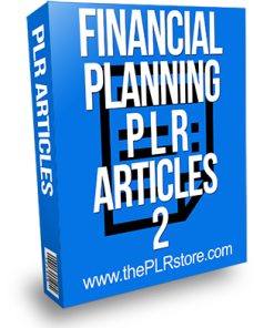 Financial Planning PLR Articles 2