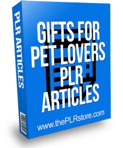Gifts for Pet Lovers PLR Articles