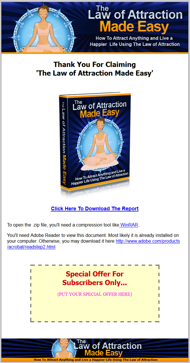 Law of Attraction Made Easy MRR Ebook | Private Label Rights