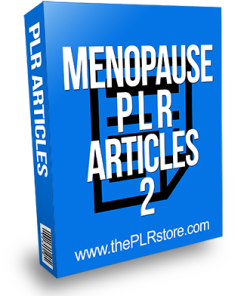 Menopause PLR Articles 2