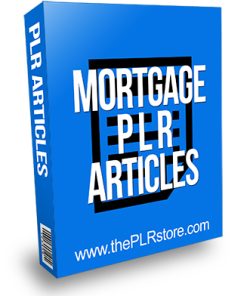 Mortgage PLR Articles