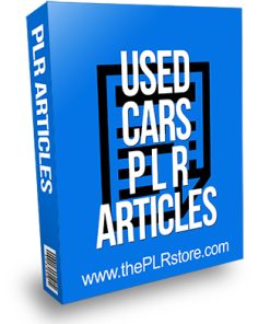 Used Cars PLR Articles