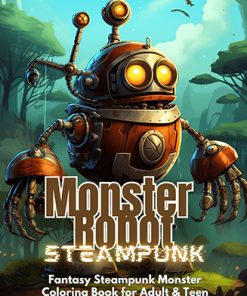 Steampunk Robots PLR Coloring Ebook