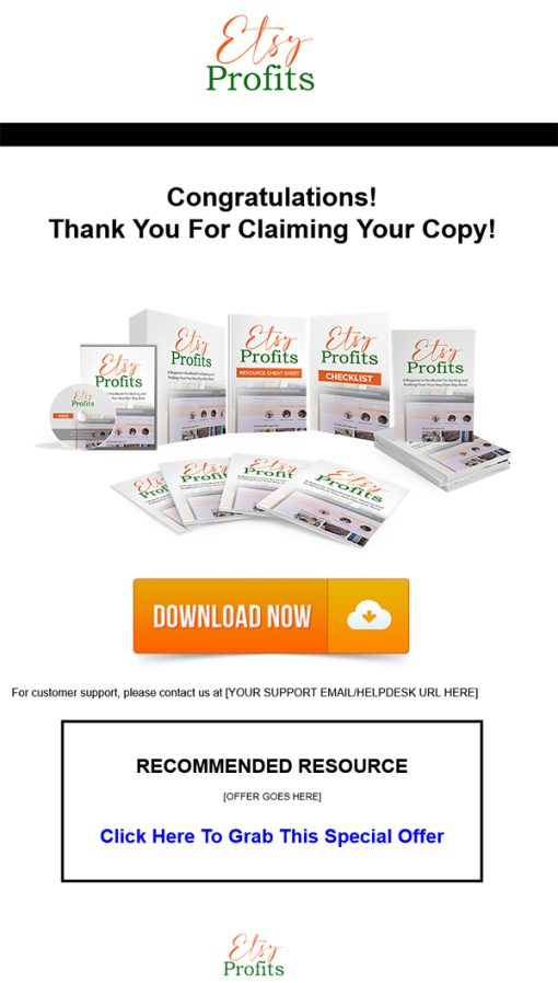 Etsy Profits Ebook and Videos MRR