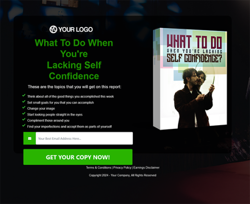 What to Do When Lacking Confidence PLR Listbuilding Package Squeeze Page